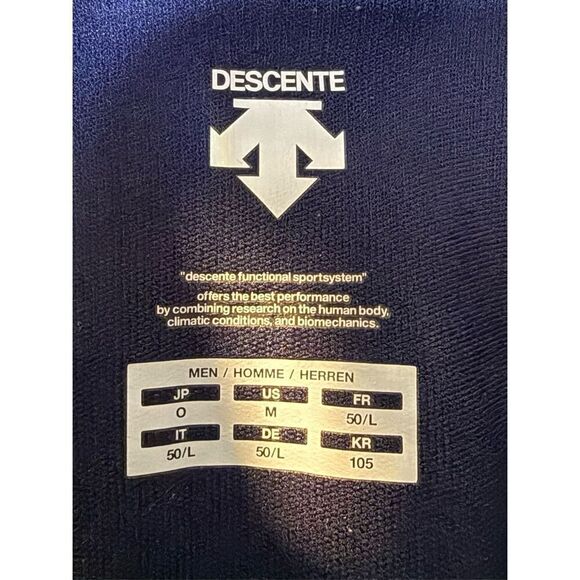 NWOT Descente Blue Long Sleeve Quarter Zip Pullover Men's Medium - Picture 4 of 9